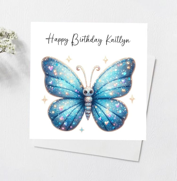 Personalised Butterfly Birthday Card For Her Happy Birthday Daughter Niece
