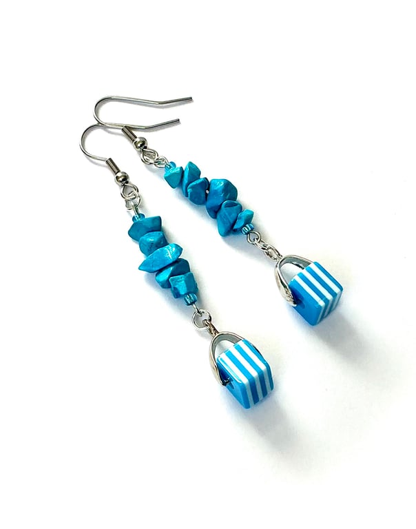 Blue Howlite Earrings