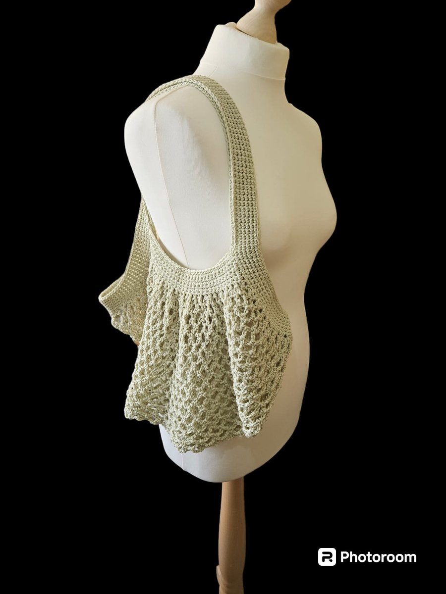 Crochet cotton market bag