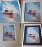 Watercolour stranded boat - Image 1