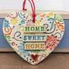 Bright ceramic heart decoration Home Sweet Home