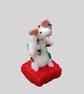 White mouse  - needlefelt.  Christmas decoration - Image 7