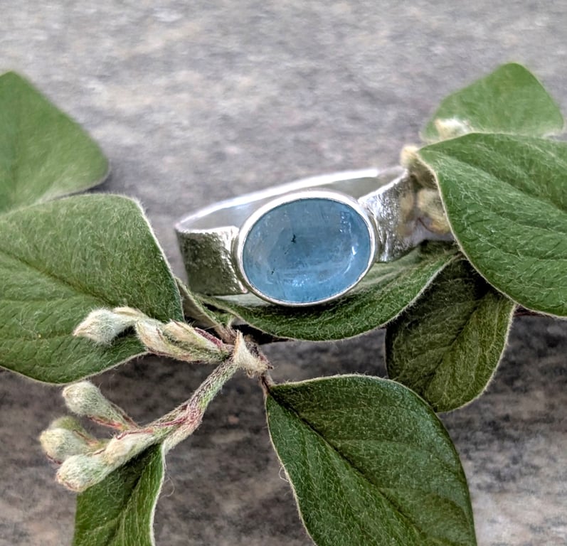 Sterling Silver and Green Fluorite Ring