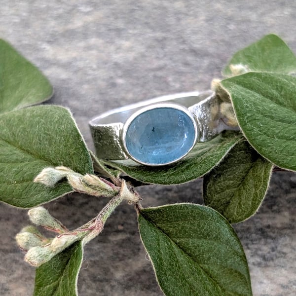 Sterling Silver and Green Fluorite Ring