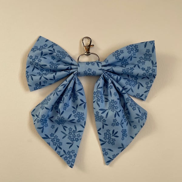 Blue Flowers Accessory Bow 