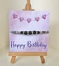 Lava bead bracelet in black - aromatherapy - elasticated approx. 7 inches - Image 2