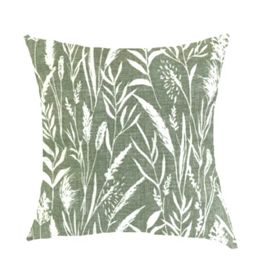 Wild Grasses Hemp Sage Green Cushion Cover 12&q... - Folksy