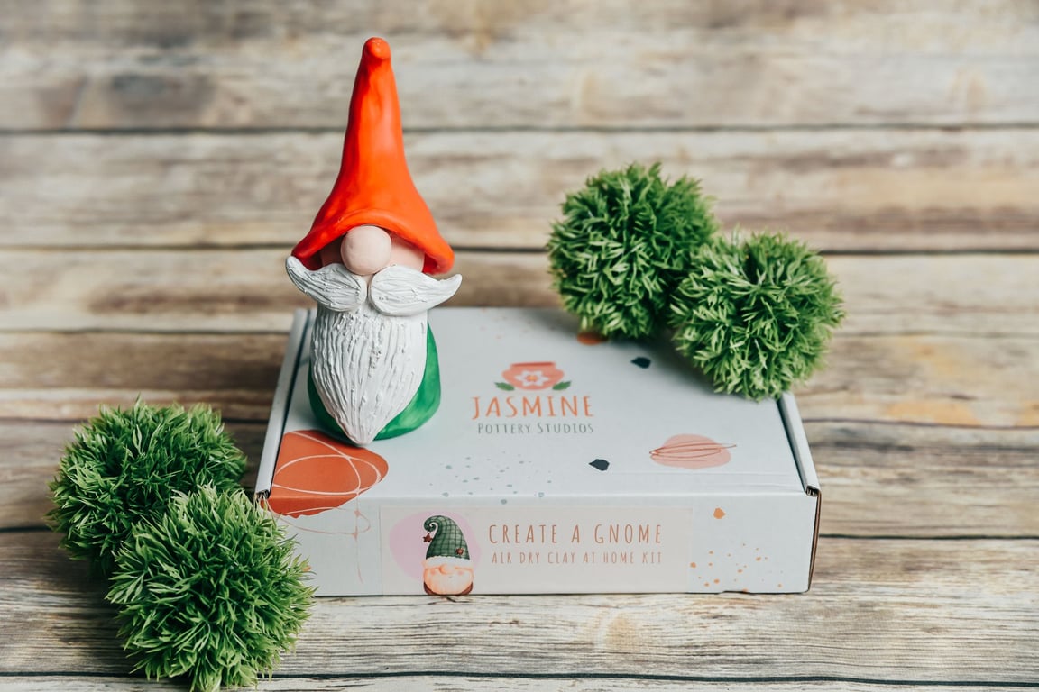 Gnome Clay Kit - Air Dry Clay Craft Kit, Make Your Own Gnome Gift
