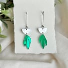 Emerald Willow Dangle Acrylic Earrings