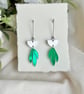 Emerald Willow Dangle Acrylic Earrings - Image 1
