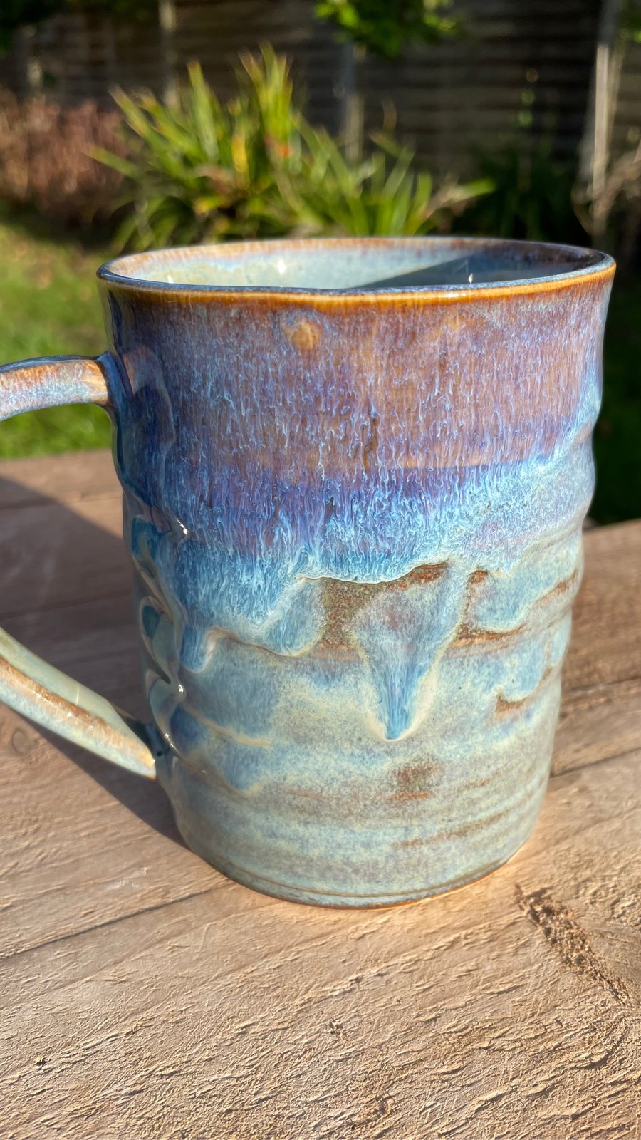 Wheel Thrown Stoneware Swirly MadeWithMud Mug