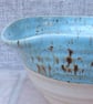 Salad dressing sauce mixing pouring drizzle bowl hand thrown stoneware pottery - Image 2
