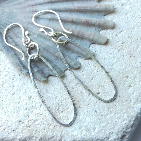 Textured Oval Link Earrings