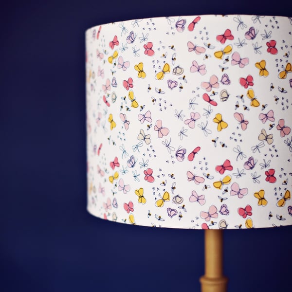 Pink butterfly lamp, pink lampshade, pink lamp shade, butterfly lampshade, lamps