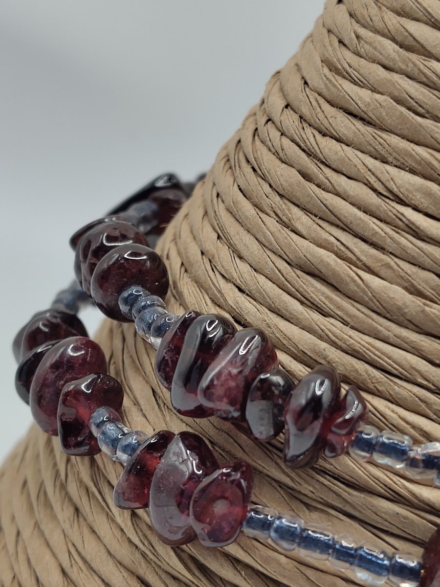 TrES-2B. Garnet Stone Bracelet by BDS.