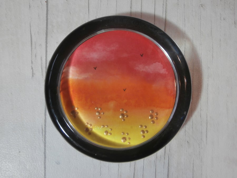 Hand painted watercolour pet memorial paperweight. Original watercolour painting