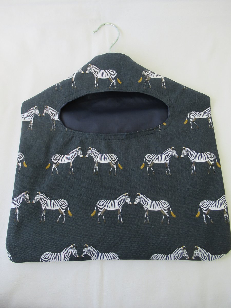 Traditional Hanging Style Peg Bag, Handmade from Sophie Allport's Zebra Fabric