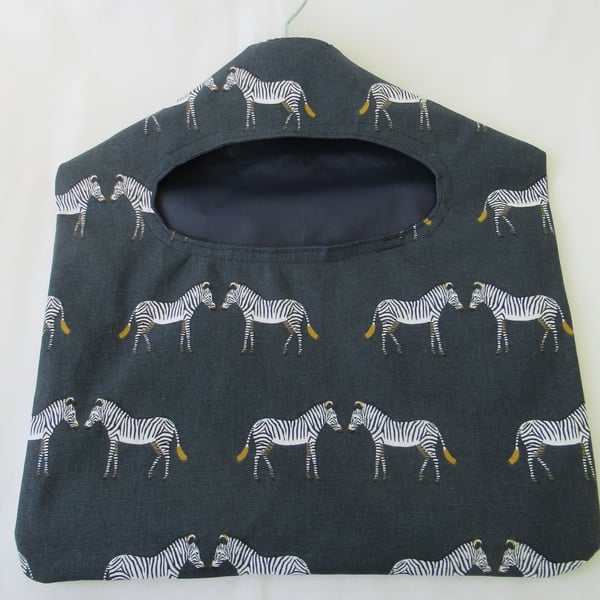 Traditional Hanging Style Peg Bag, Handmade from Sophie Allport's Zebra Fabric