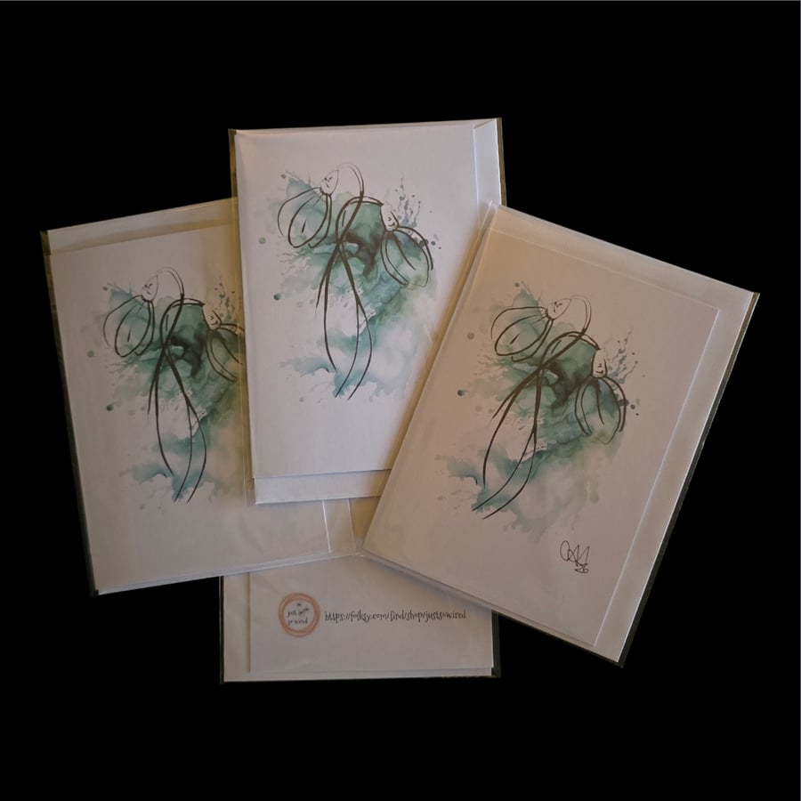 A6 blank greeting cards with original sketch images