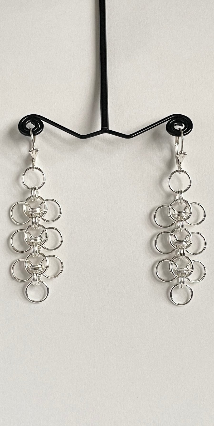 Sterling Silver Chainmaille Earrings