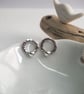Earrings - Little Silver hoop ring stud earrings - Image 4