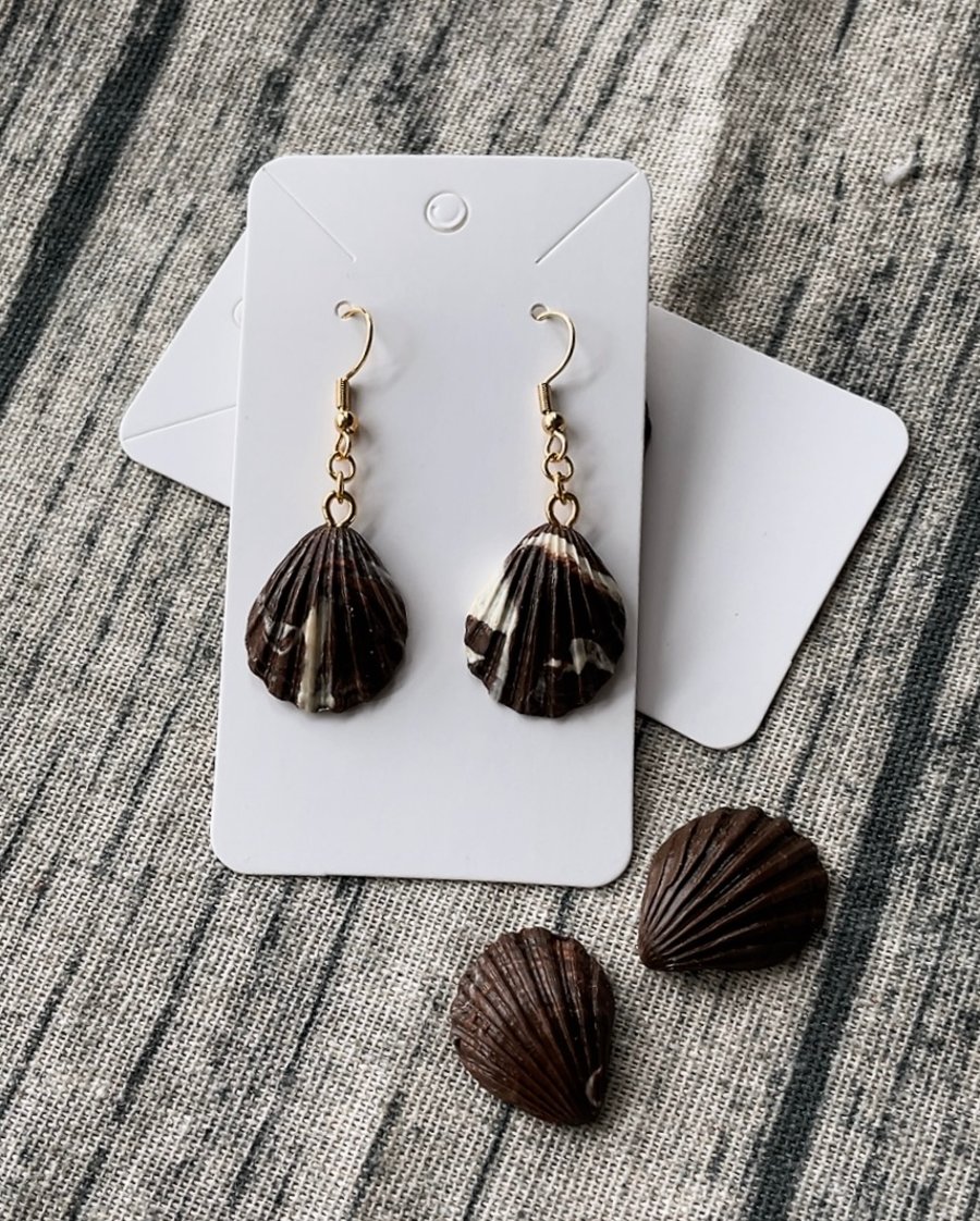 Seashell Chocolate Earrings