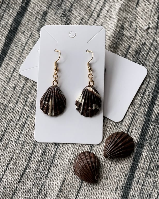 Seashell Chocolate Earrings