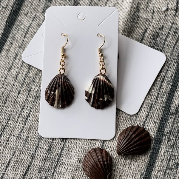 Seashell Chocolate Earrings