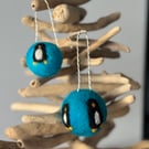Matching Hand Felted Penguin Christmas Baubles