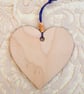 Christmas Decoration Ornament: Decoupaged Wooden Heart 15cm (6") Garden Scene - Image 4