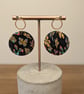 Summer bloom large circle dangle earrings - Image 1