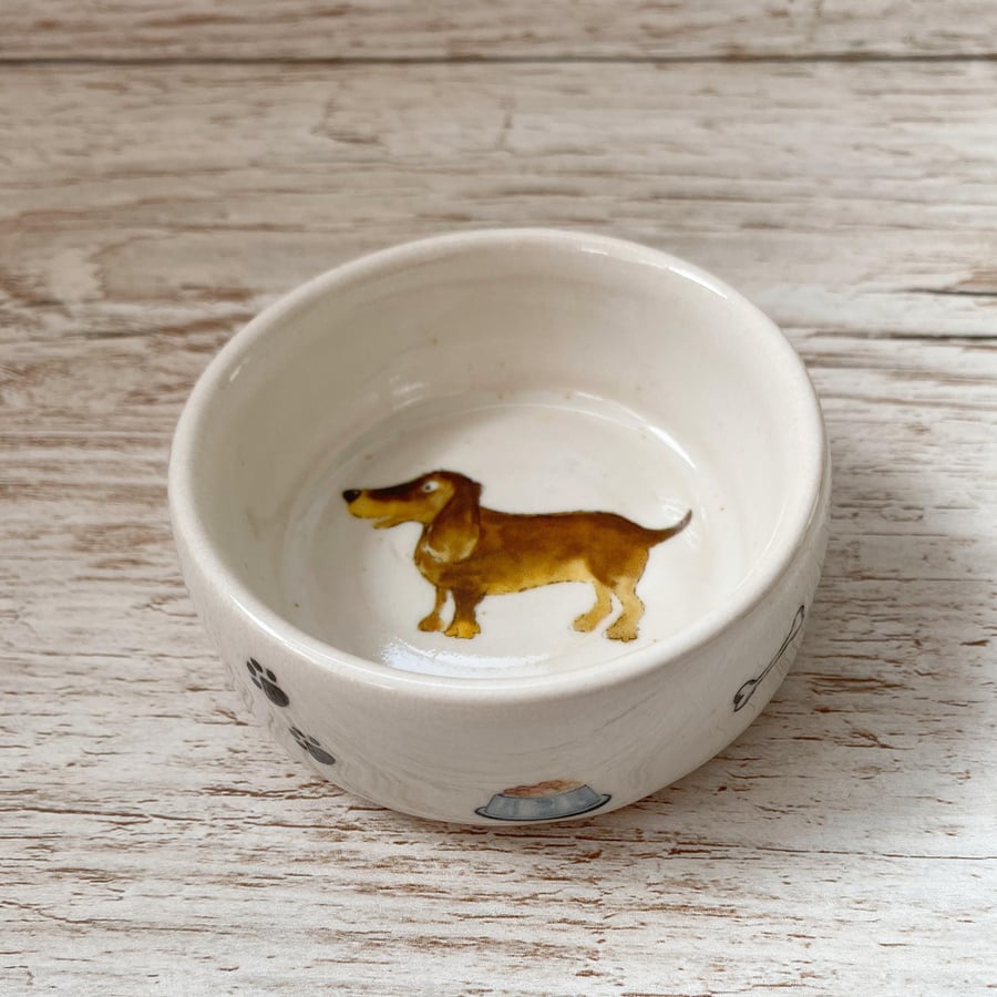 Hand Thrown Little Dog Ceramic Tealight Holder