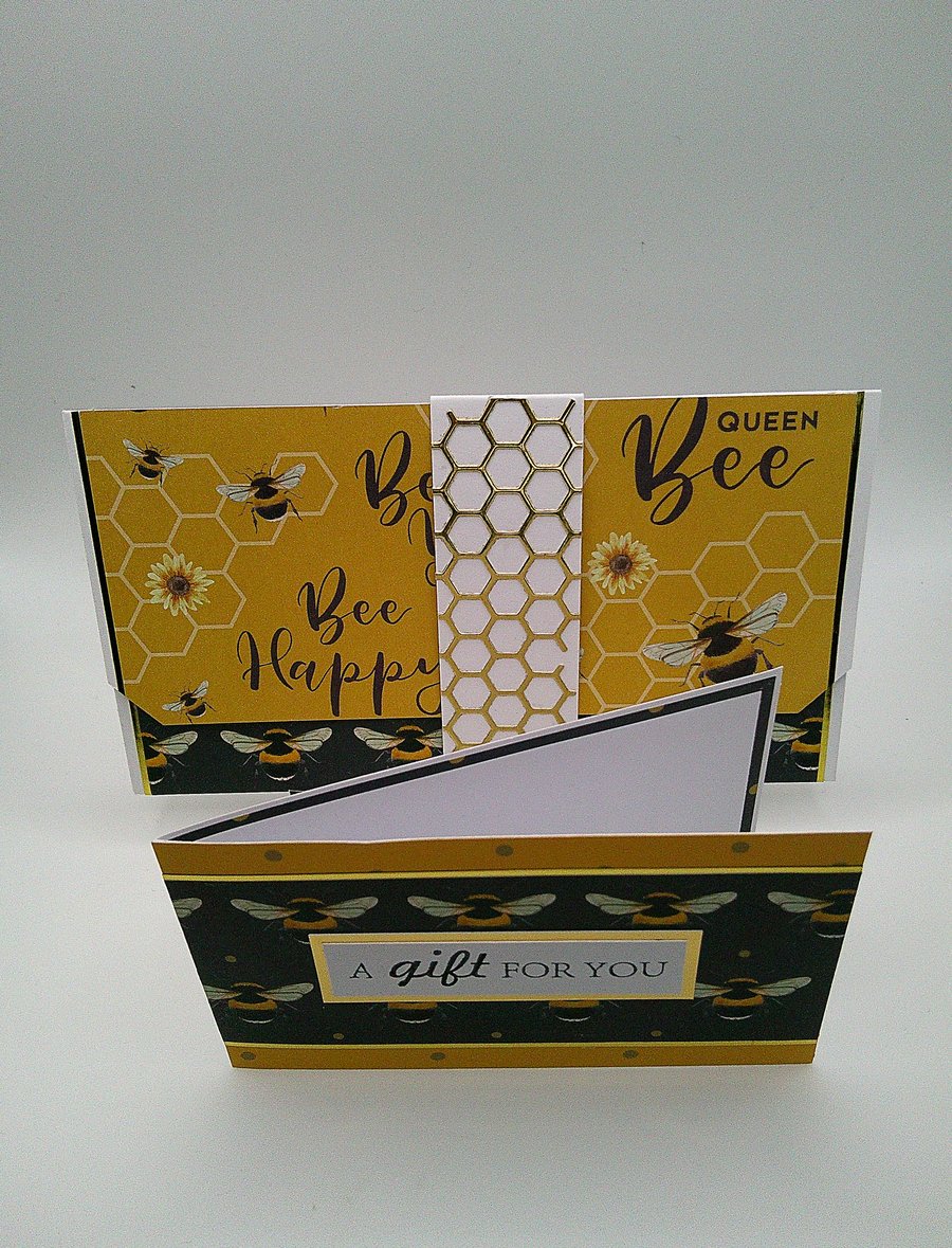 Money Wallet, Gift Card or Gift Voucher Holder Including Matching Note Card