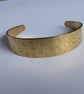 Brass Hand Stamped Swirly-Patterned Cuff