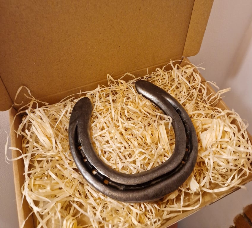 Gift Boxed Lucky Horse Shoe Garden Decor Used Worn 11th Steel Wedding 