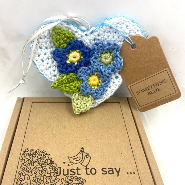 Crochet Hanging Heart Wedding Gift