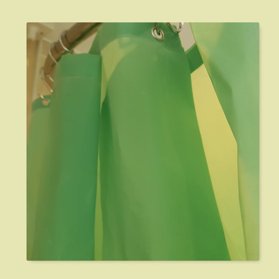 Green Organic Cotton Shower Curtain