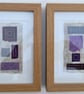 Colourful Combinations Grey Purple Handstitched Geometric Art Pictures - Image 7