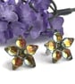 Golden Glows Flower Stud Earrings - Image 5