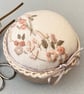 Hand Embroidered Pin Cushion, pincushion sewing room gift