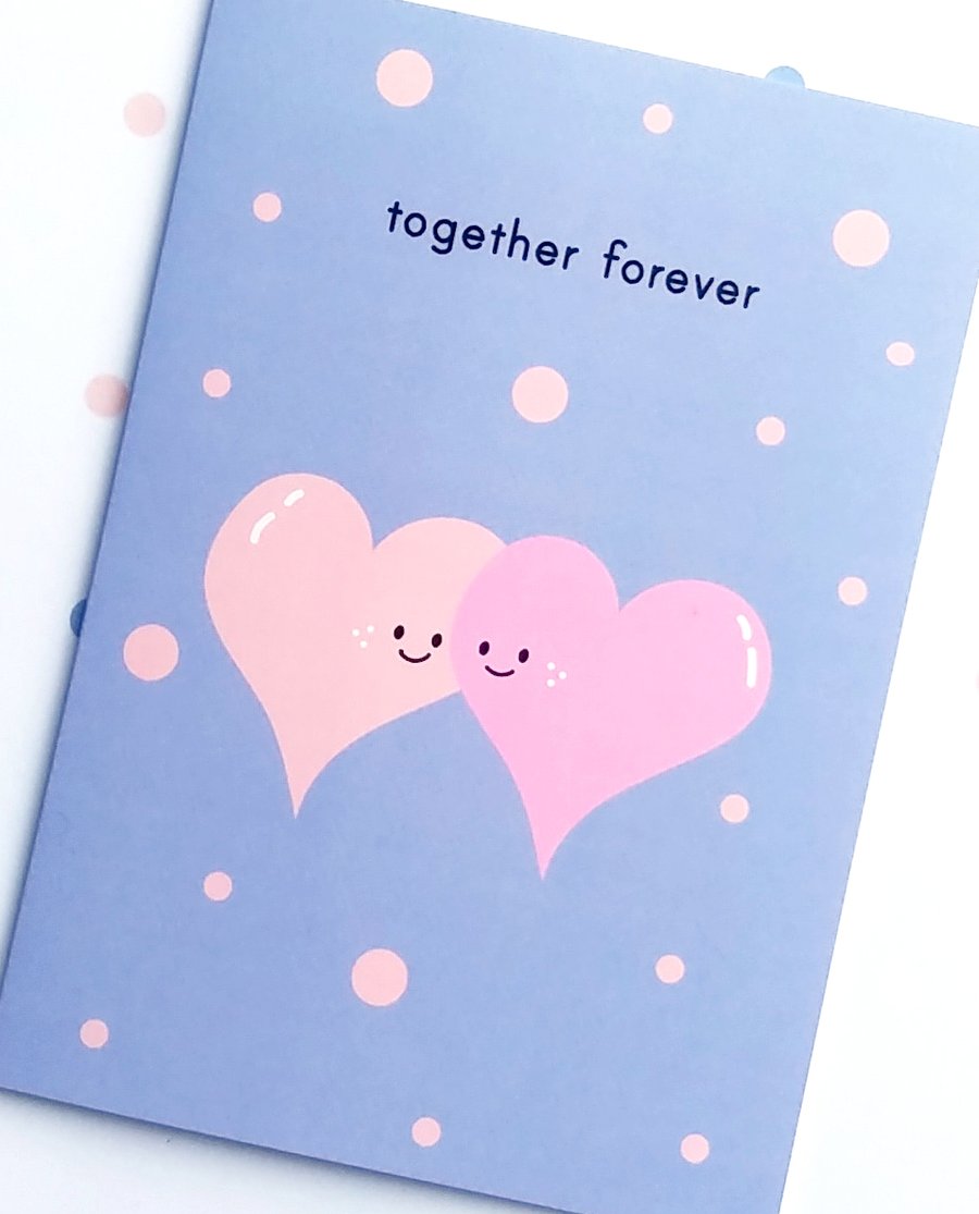 love card - together forever - valentine's day card - anniversary card -