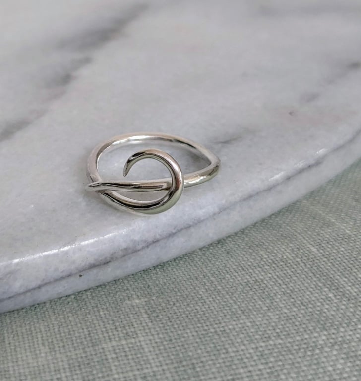 Sterling Silver Scroll Ring
