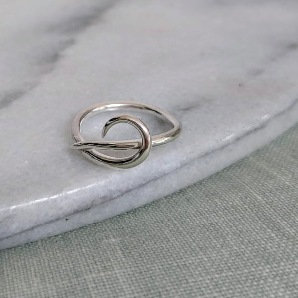 Sterling Silver Scroll Ring
