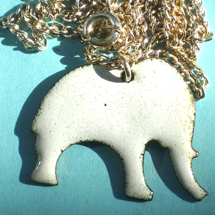 white elephant pendant
