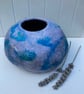Felted sea inspired decorative bowl. - Image 1