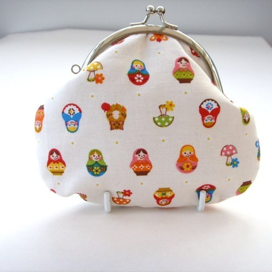 Little Russian Dolls Fabric Credit Card/Coin Purse