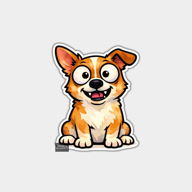 Funny Snarky Vinyl Sticker For Adults - Unhinged Dog