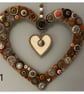 Handmade Button & Hessian Heart Wreath - Unique Wall Decoration - Image 4
