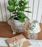 Glass Lamp Tealight Holder Roses Bird - Image 5