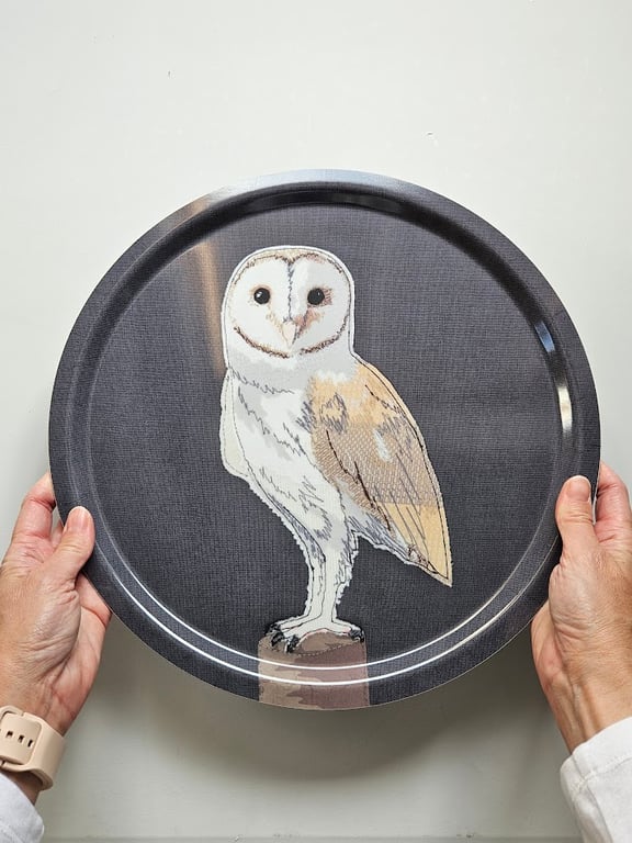 Barn Owl melamine tray, Country House Style, Luxury Wildlife Gift